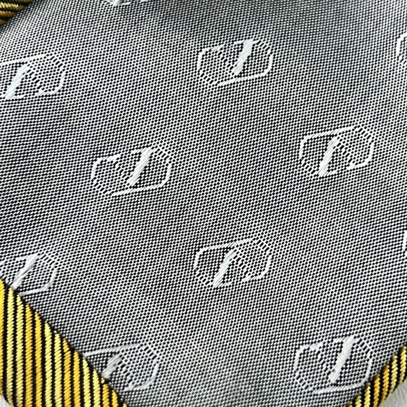 Men's Valentino Yellow Horizontal Cravat Tie - Picture 4 of 7